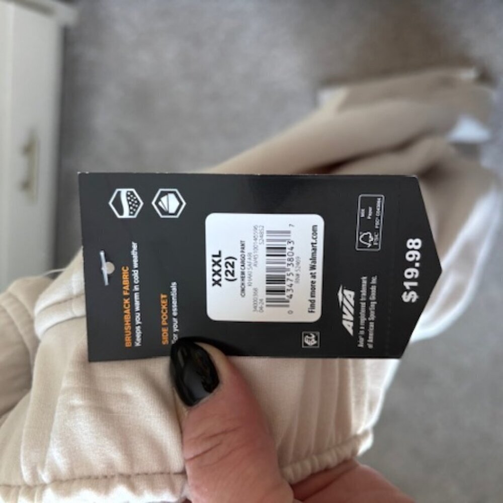 NWT Avia Athleisure Plush Fleece Cargo Pants size 3X - Picture 5 of 5